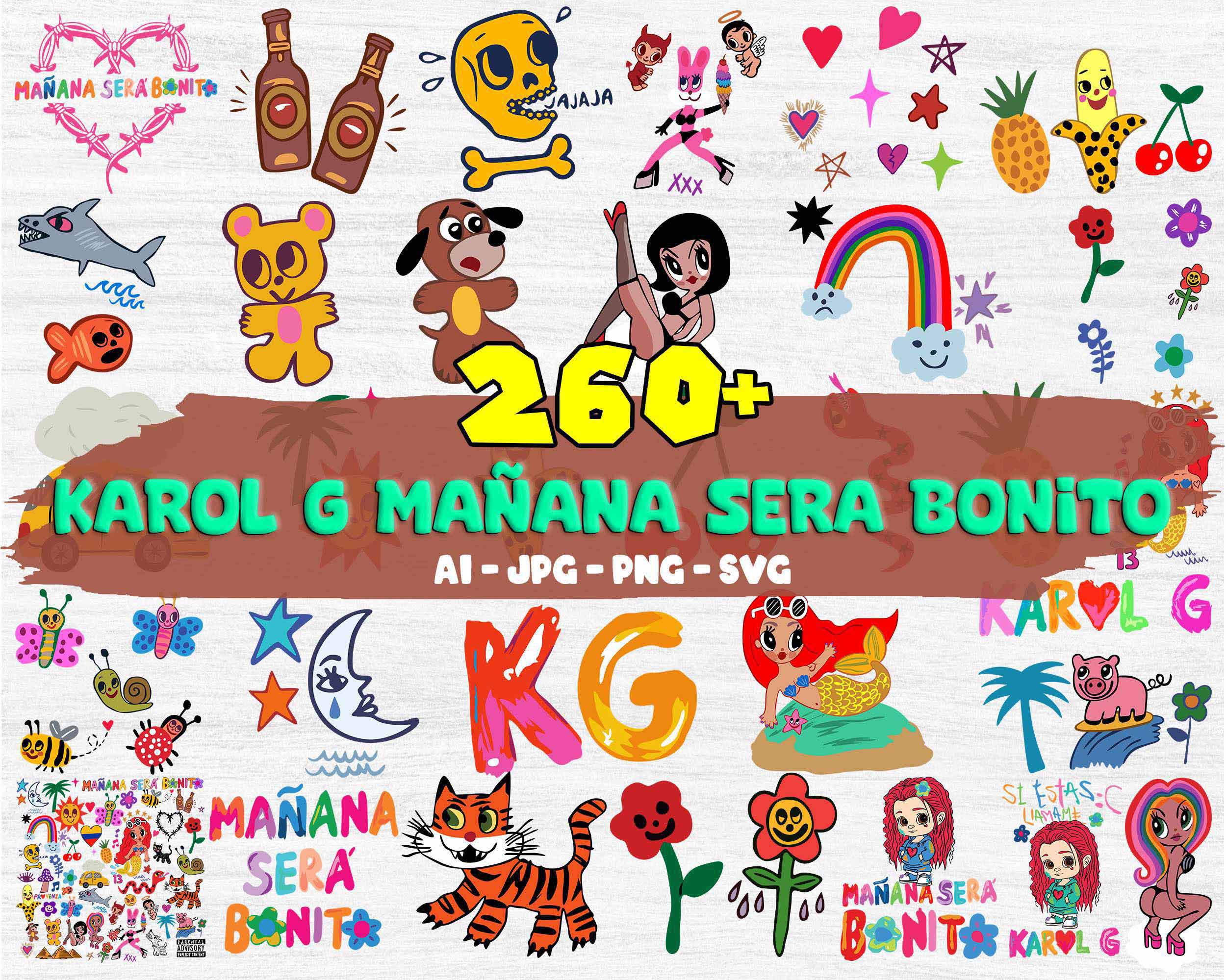 260+ Bundle Karol G Manana Sera Bonito SVG Files For Cricut, Karol G SVG, Tomorrow Will Be Nice SVG
